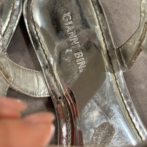 Gianni Bini silver crystal sandals - Picture 3 of 4